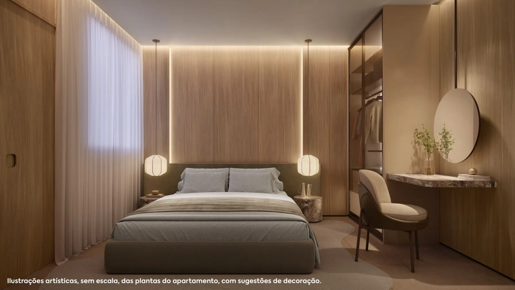 Suíte Master 86m² - Living